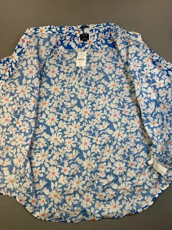 NWT J Crew Factory Short-Sleeve Printed Flex Casual Shirt, Slim Fit - Mens Large - Picture 11 of 14